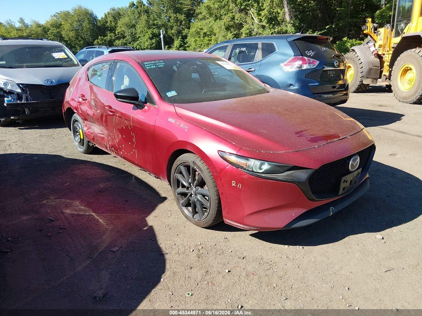 2021 Mazda 3 VIN JM1BPBJY9M1312905 IAAI salvage auction — SIDE, Salvage (Massachusetts), sold $1,250 on 2026-07-28 (photo 1)