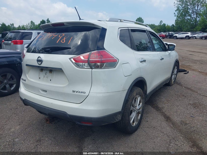 2016 Nissan Rogue VIN KNMAT2MV9GP705751 IAAI salvage auction — FRONT END, Salvage (Ohio), sold $300 on 2026-07-21 (photo 4)