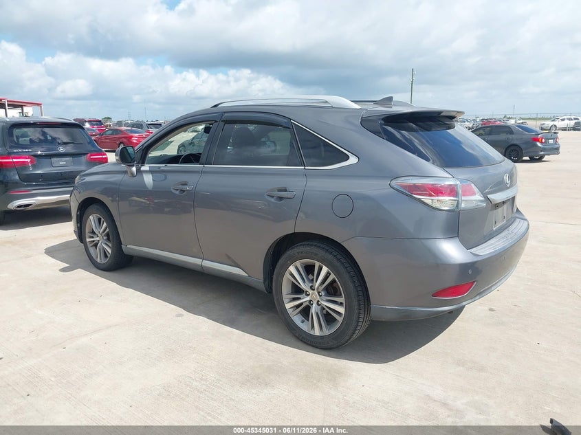 2015 Lexus Rx VIN 2T2ZK1BA3FC195969 IAAI salvage auction — HAIL, Original (Texas), sold $9,975 on 2026-07-31 (photo 3)