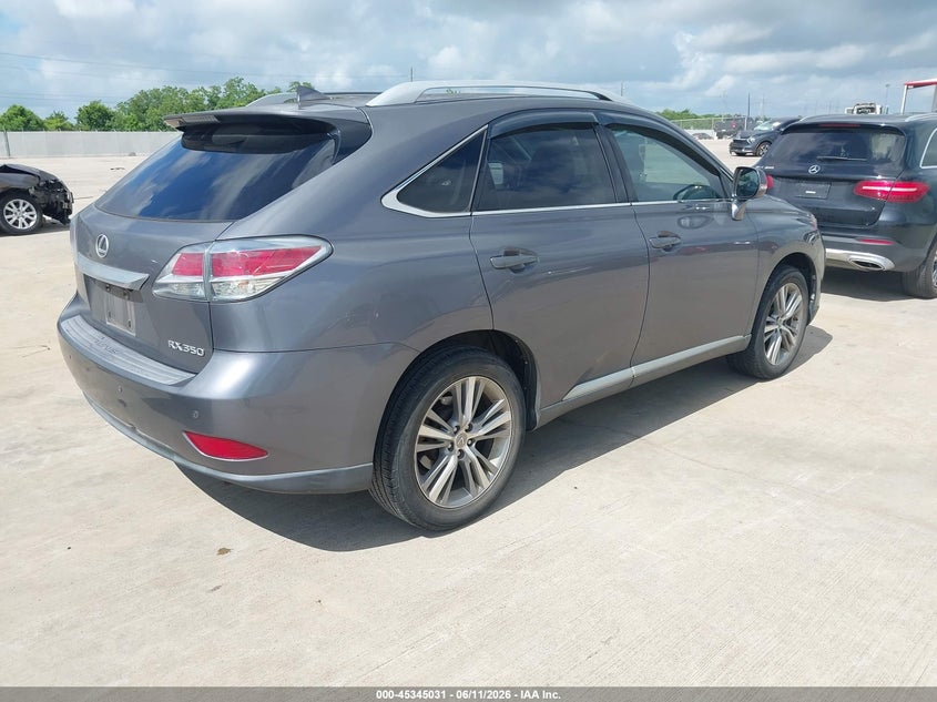 2015 Lexus Rx VIN 2T2ZK1BA3FC195969 IAAI salvage auction — HAIL, Original (Texas), sold $9,975 on 2026-07-31 (photo 4)