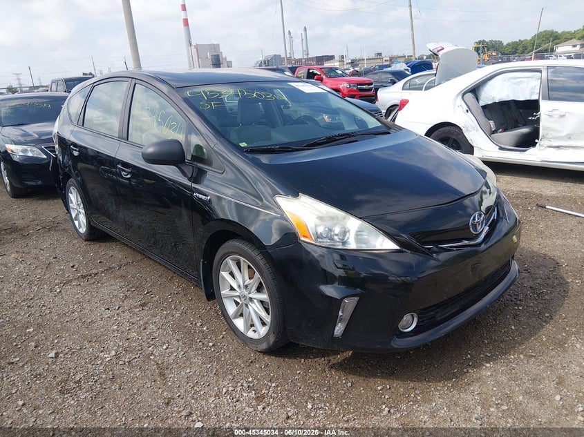 2013 Toyota Prius v VIN JTDZN3EU6D3229356 IAAI salvage auction — FRONT & REAR, Salvage (Indiana), sold $1,700 on 2026-07-11 (photo 1)