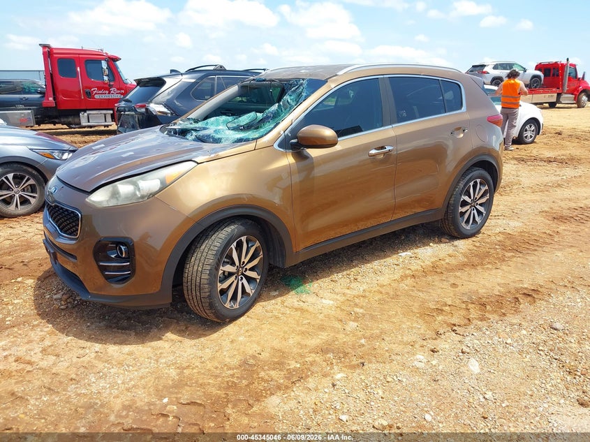 2017 Kia Sportage VIN KNDPN3AC2H7106950 IAAI salvage auction — HAIL, Clear (Missouri), sold $1,375 on 2026-07-06 (photo 2)