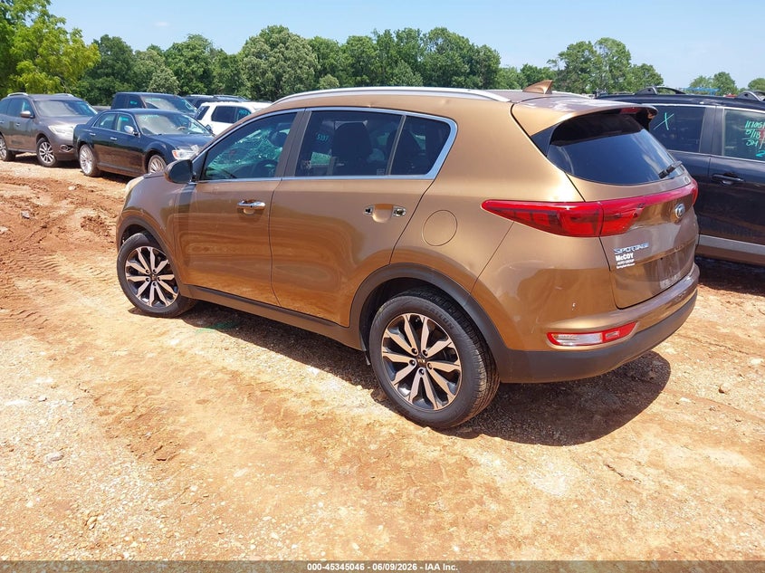 2017 Kia Sportage VIN KNDPN3AC2H7106950 IAAI salvage auction — HAIL, Clear (Missouri), sold $1,375 on 2026-07-06 (photo 3)