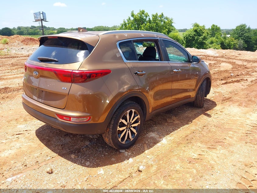 2017 Kia Sportage VIN KNDPN3AC2H7106950 IAAI salvage auction — HAIL, Clear (Missouri), sold $1,375 on 2026-07-06 (photo 4)