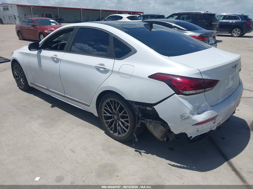 2018 Genesis G80 VIN KMHGN4JB8JU230589 IAAI salvage auction — REAR END, Salvage (Texas), sold $4,300 on 2026-09-05 (photo 3)