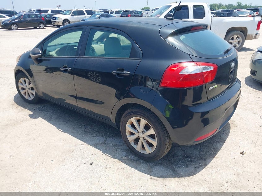 2013 Kia Rio VIN KNADN5A38D6222407 IAAI salvage auction — REAR END, Original (Texas), sold $925 on 2026-07-07 (photo 3)