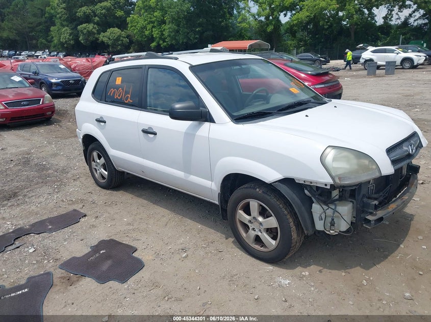 2008 Hyundai Tucson VIN KM8JM12B78U808455 IAAI salvage auction — BIOHAZARD/CHEMICAL, Salvage (Georgia), sold $650 on 2026-07-11 (photo 1)