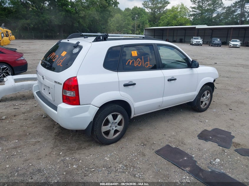 2008 Hyundai Tucson VIN KM8JM12B78U808455 IAAI salvage auction — BIOHAZARD/CHEMICAL, Salvage (Georgia), sold $650 on 2026-07-11 (photo 4)
