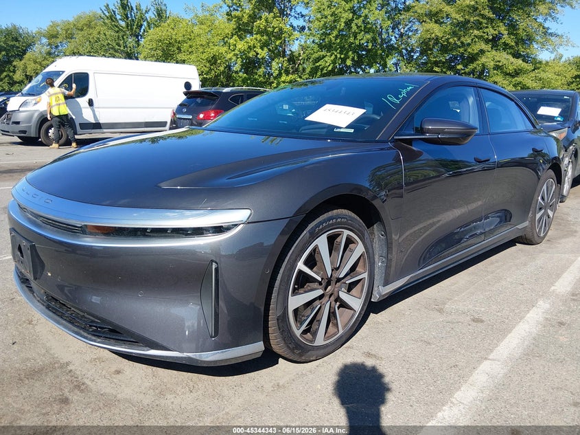 2023 Lucid Air VIN 50EA1PFA2PA009115 IAAI salvage auction — RIGHT FRONT, Salvage (New Jersey), sold $12,800 on 2026-08-02 (photo 2)