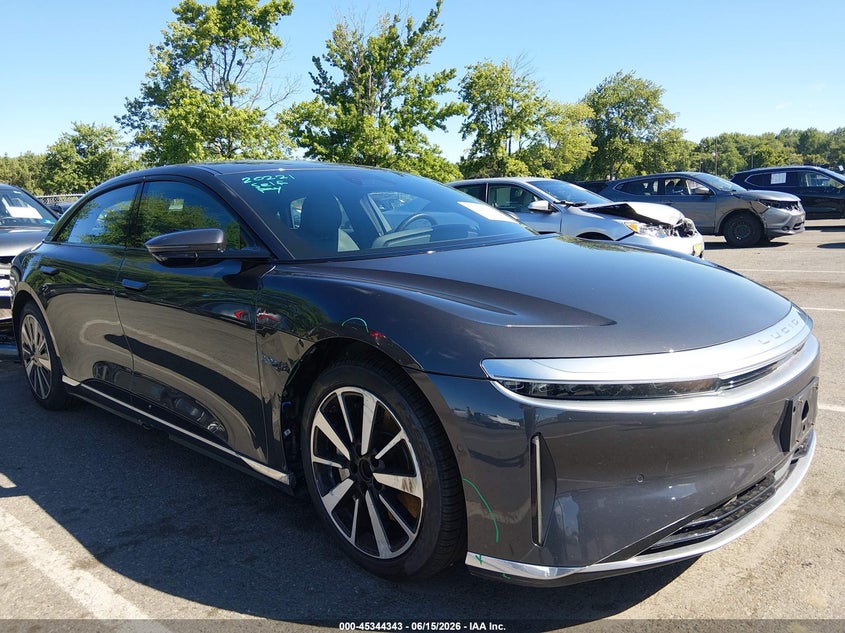 2023 Lucid Air VIN 50EA1PFA2PA009115 IAAI salvage auction — RIGHT FRONT, Salvage (New Jersey), sold $12,800 on 2026-08-02 (photo 6)