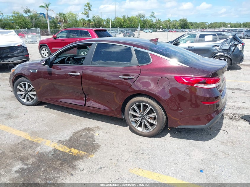 2019 Kia Optima VIN 5XXGT4L3XKG346433 IAAI salvage auction — FRONT END, Salvage Title, sold $2,200 on 2026-07-29 (photo 3)