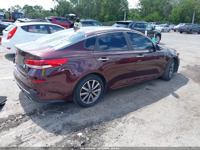 2019 Kia Optima VIN 5XXGT4L3XKG346433 IAAI salvage auction — FRONT END, Salvage Title, sold $2,200 on 2026-07-29 (photo 4)