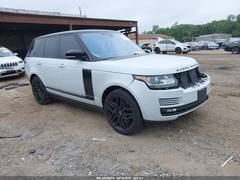 2016 Land rover RANGE ROVER VIN SALGS2VF0GA257254 IAAI salvage auction — FRONT END, Salvage Title, sold $5,500 on 2026-08-24 (photo 1)