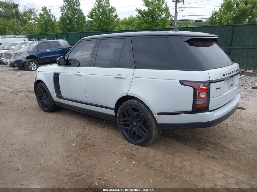 2016 Land rover RANGE ROVER VIN SALGS2VF0GA257254 IAAI salvage auction — FRONT END, Salvage Title, sold $5,500 on 2026-08-24 (photo 3)