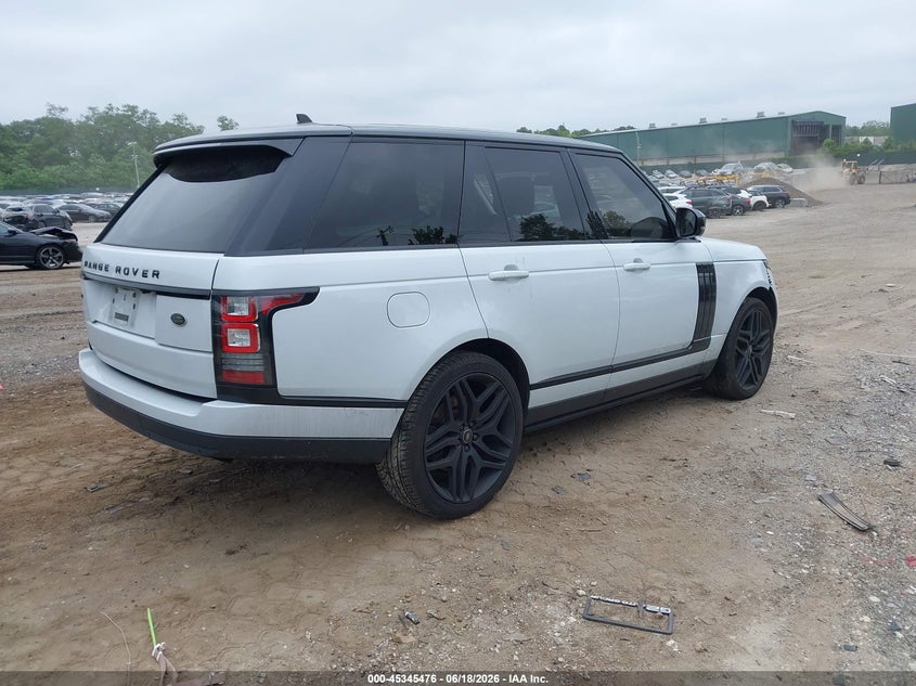 2016 Land rover RANGE ROVER VIN SALGS2VF0GA257254 IAAI salvage auction — FRONT END, Salvage Title, sold $5,500 on 2026-08-24 (photo 4)
