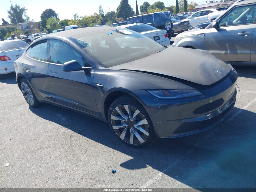 2025 Tesla Model 3 VIN 5YJ3E1EA5SF041170 IAAI salvage auction — LEFT FRONT, Salvage Title, sold $18,150 on 2026-07-16 (photo 1)