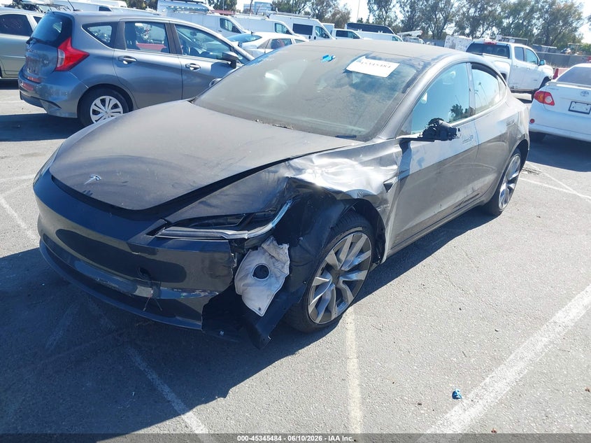 2025 Tesla Model 3 VIN 5YJ3E1EA5SF041170 IAAI salvage auction — LEFT FRONT, Salvage Title, sold $18,150 on 2026-07-16 (photo 2)