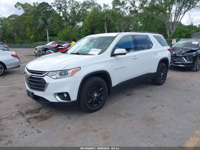 2021 Chevrolet Traverse VIN 1GNEVGKW3MJ125017 IAAI salvage auction — RIGHT FRONT, Rebuildable (Florida), sold $8,000 on 2026-07-27 (photo 2)