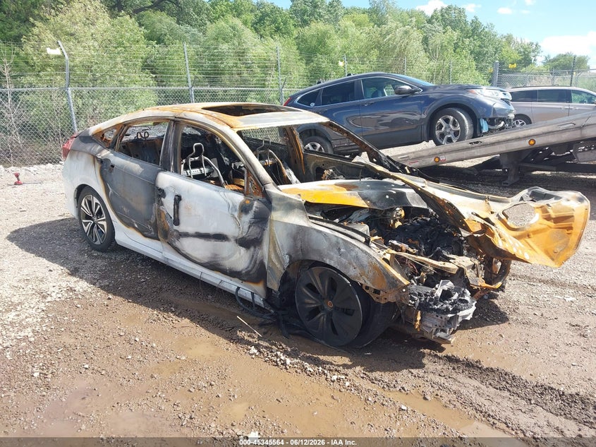 2018 Honda Civic VIN JHMFC1F30JX022323 IAAI salvage auction — TOTAL BURN, Junk (Illinois), sold $150 on 2026-07-22 (photo 1)