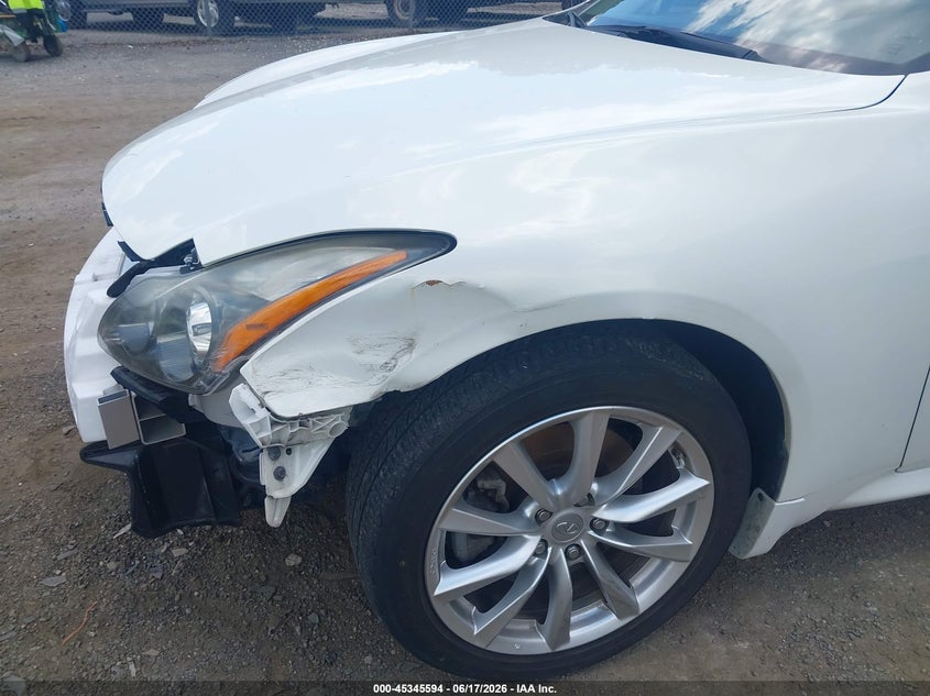 2012 Infiniti VIN JN1CV6EL0CM471960 IAAI salvage auction — LEFT FRONT, Salvage - 75% Or Less (Maryland), sold $1,650 on 2026-07-30 (photo 6)