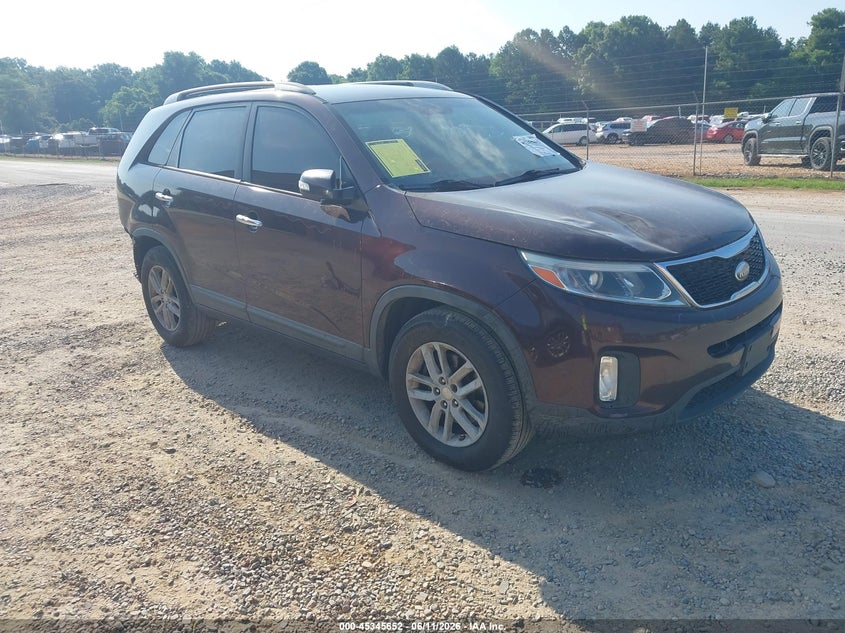 2014 Kia Sorento VIN 5XYKT4A70EG462756 IAAI salvage auction — FRONT & REAR, Salvage (North Carolina), sold $950 on 2026-07-13 (photo 1)