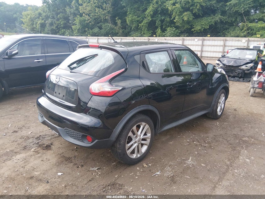 2016 Nissan Juke VIN JN8AF5MR9GT602241 IAAI salvage auction — WATER/FLOOD, Salvage (Tennessee), sold $300 on 2026-07-22 (photo 4)