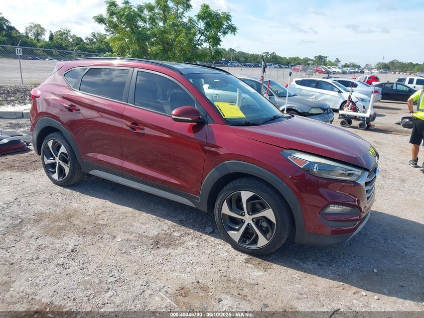 2018 Hyundai Tucson VIN KM8J33A22JU803444 IAAI salvage auction — LEFT SIDE, Rebuildable (Florida), sold $3,525 on 2026-07-16 (photo 1)