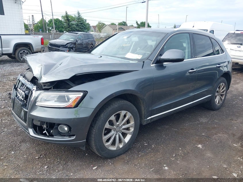 2015 Audi Q5 VIN WA1CFAFP9FA101282 IAAI salvage auction — FRONT END, Mv-907A (New York), sold $1,450 on 2026-07-08 (photo 2)