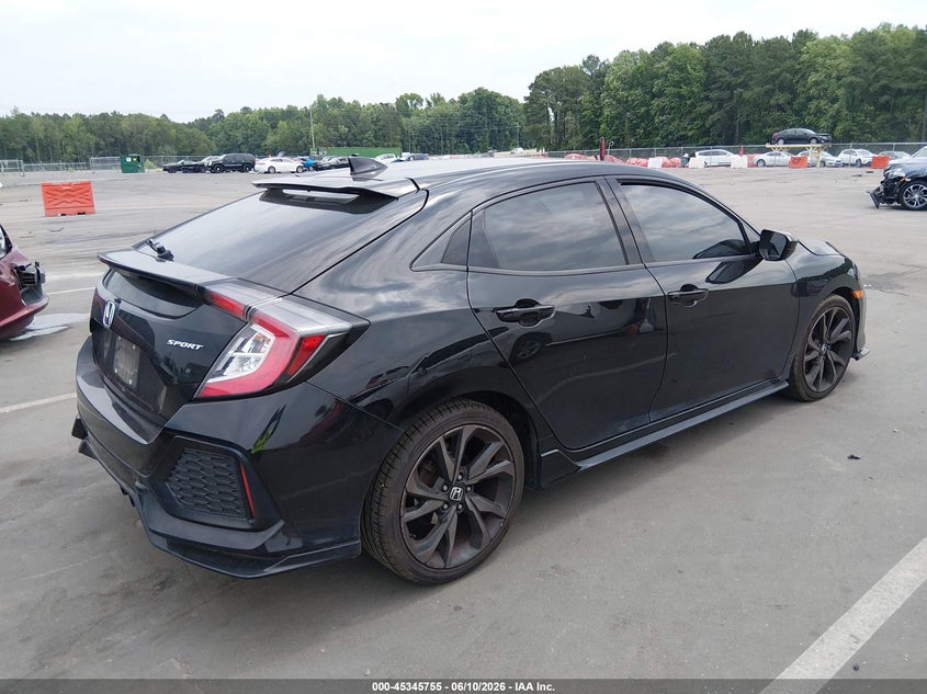 2018 Honda Civic VIN SHHFK7H4XJU221112 IAAI salvage auction — LEFT FRONT, Salvage (North Carolina), sold $4,100 on 2026-07-15 (photo 4)
