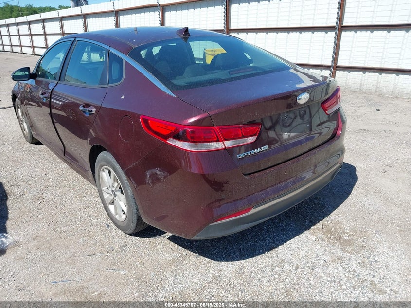 2018 Kia Optima VIN 5XXGT4L3XJG232561 IAAI salvage auction — HAIL, Salvage (Iowa), sold $450 on 2026-07-27 (photo 3)