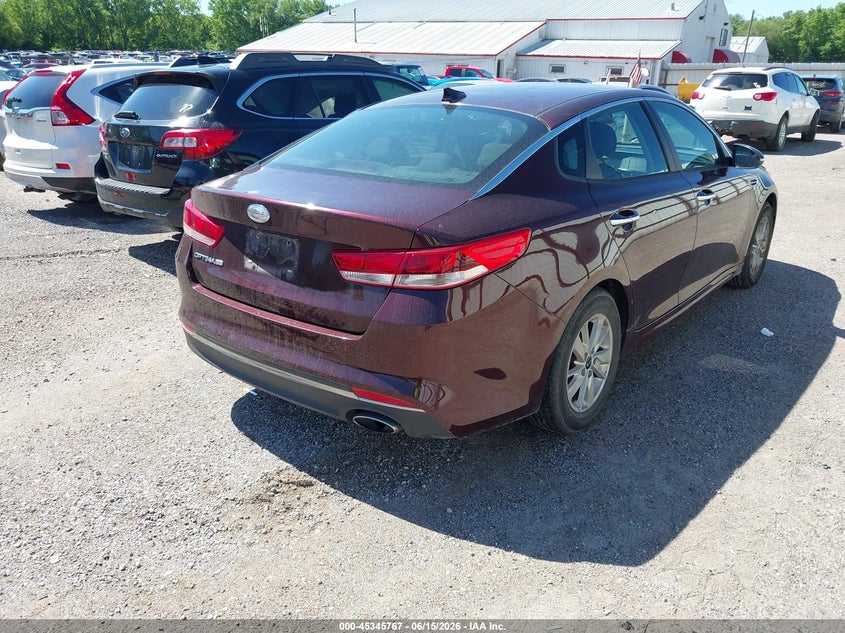 2018 Kia Optima VIN 5XXGT4L3XJG232561 IAAI salvage auction — HAIL, Salvage (Iowa), sold $450 on 2026-07-27 (photo 4)