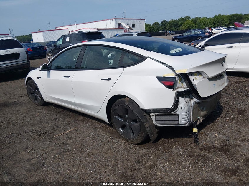 2023 Tesla Model 3 VIN 5YJ3E1EAXPF499911 IAAI salvage auction — REAR END, Salvage Title, sold $6,100 on 2026-07-23 (photo 3)