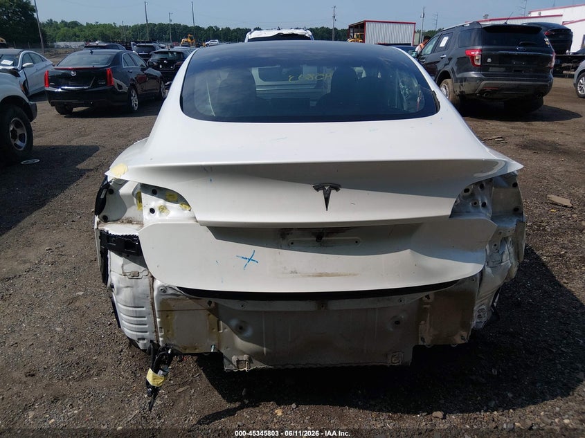 2023 Tesla Model 3 VIN 5YJ3E1EAXPF499911 IAAI salvage auction — REAR END, Salvage Title, sold $6,100 on 2026-07-23 (photo 6)