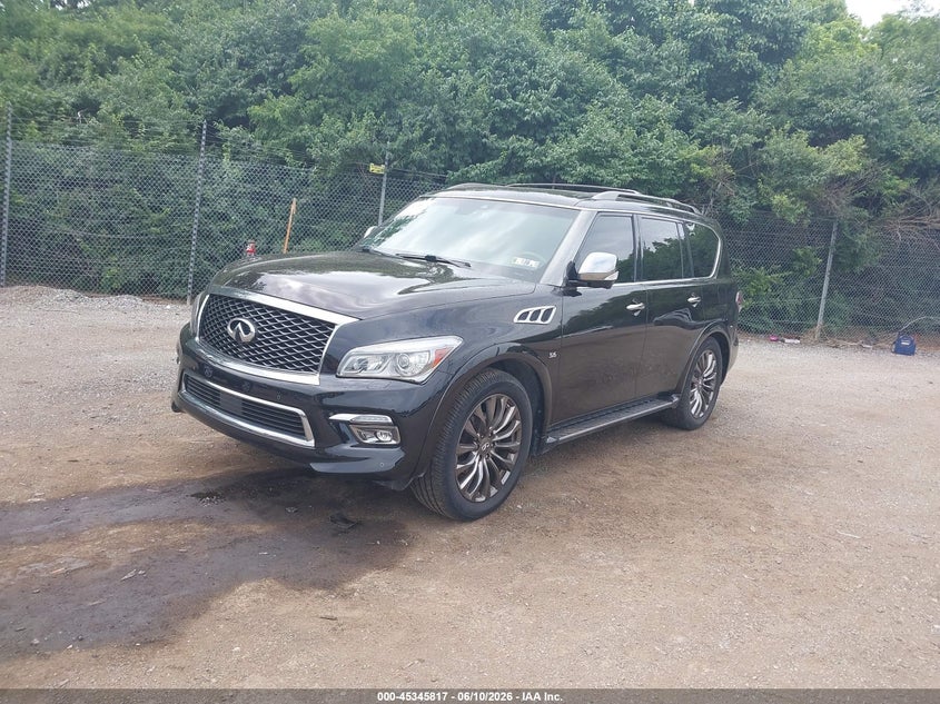 2017 Infiniti Qx80 VIN JN8AZ2NE5H9156248 IAAI salvage auction — RIGHT SIDE, Wait Title, sold $9,050 on 2026-08-14 (photo 2)