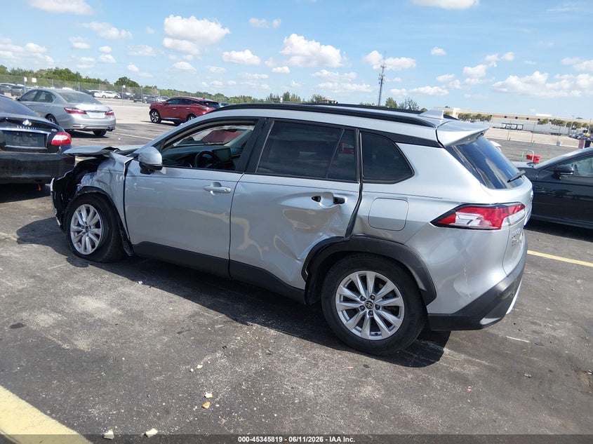 2022 Toyota Corolla cross VIN 7MUCAAAG4NV007457 IAAI salvage auction — LEFT SIDE, Salvage Title, sold $5,550 on 2026-07-23 (photo 3)