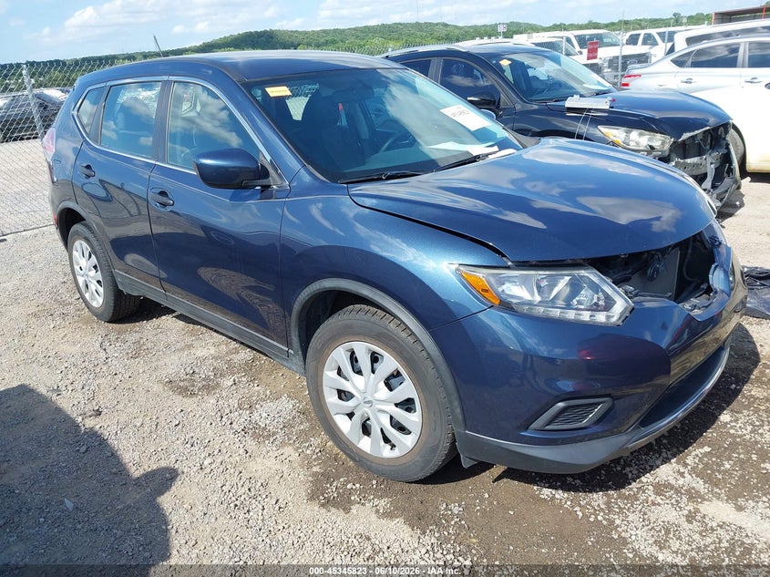2016 Nissan Rogue VIN KNMAT2MV0GP670484 IAAI salvage auction — FRONT END, Clear (Oklahoma), sold $25 on 2026-07-21 (photo 1)