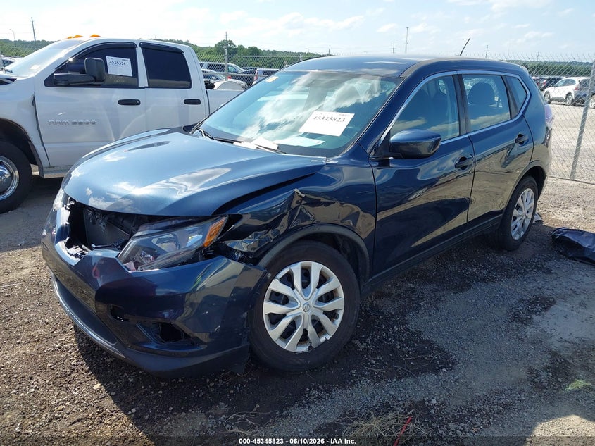 2016 Nissan Rogue VIN KNMAT2MV0GP670484 IAAI salvage auction — FRONT END, Clear (Oklahoma), sold $25 on 2026-07-21 (photo 2)