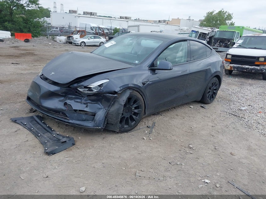 2021 Tesla Model y VIN 5YJYGDEE3MF251600 IAAI salvage auction — FRONT END, Salvage (Pennsylvania), sold $5,550 on 2026-07-16 (photo 2)