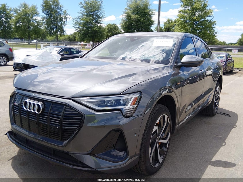 2023 Audi E-tron sportback VIN WA12AAGE8PB004576 IAAI salvage auction — FRONT END, Salvage (New Jersey), sold $15,300 on 2026-07-26 (photo 2)