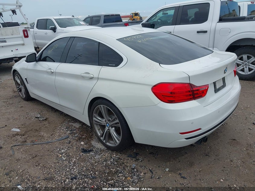 2016 BMW 4er VIN WBA4A9C57GG696154 IAAI salvage auction — WATER/FLOOD, Salvage (Texas), sold $1,300 on 2026-07-20 (photo 3)