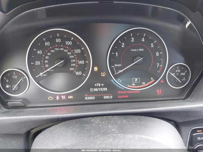 2016 BMW 4er VIN WBA4A9C57GG696154 IAAI salvage auction — WATER/FLOOD, Salvage (Texas), sold $1,300 on 2026-07-20 (photo 7)