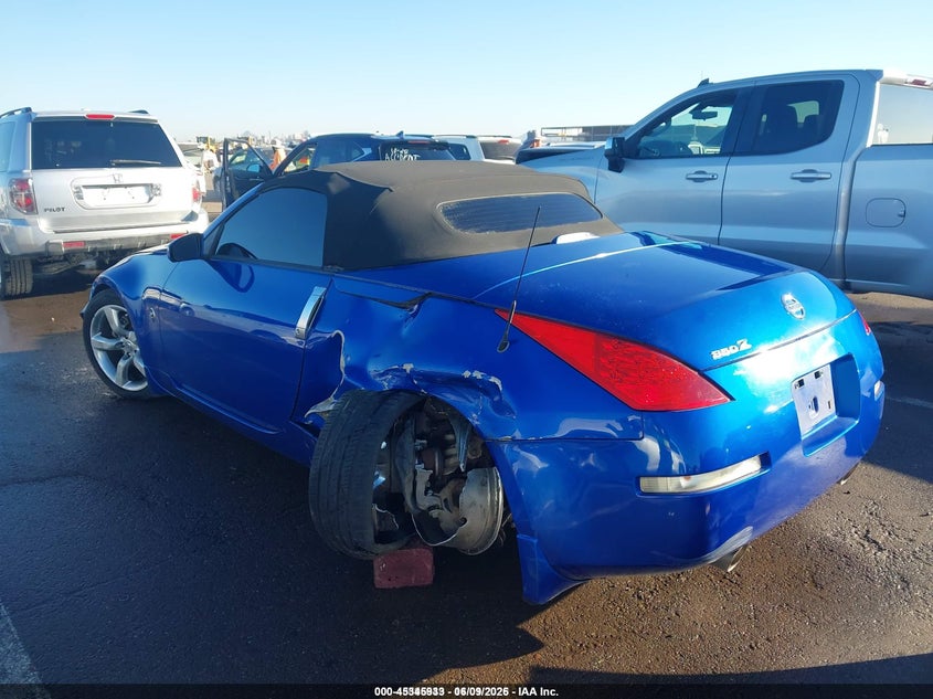 2006 Nissan 350z VIN JN1AZ36A46M450718 IAAI salvage auction — LEFT REAR, Salvage (Idaho), sold $25 on 2026-07-21 (photo 3)