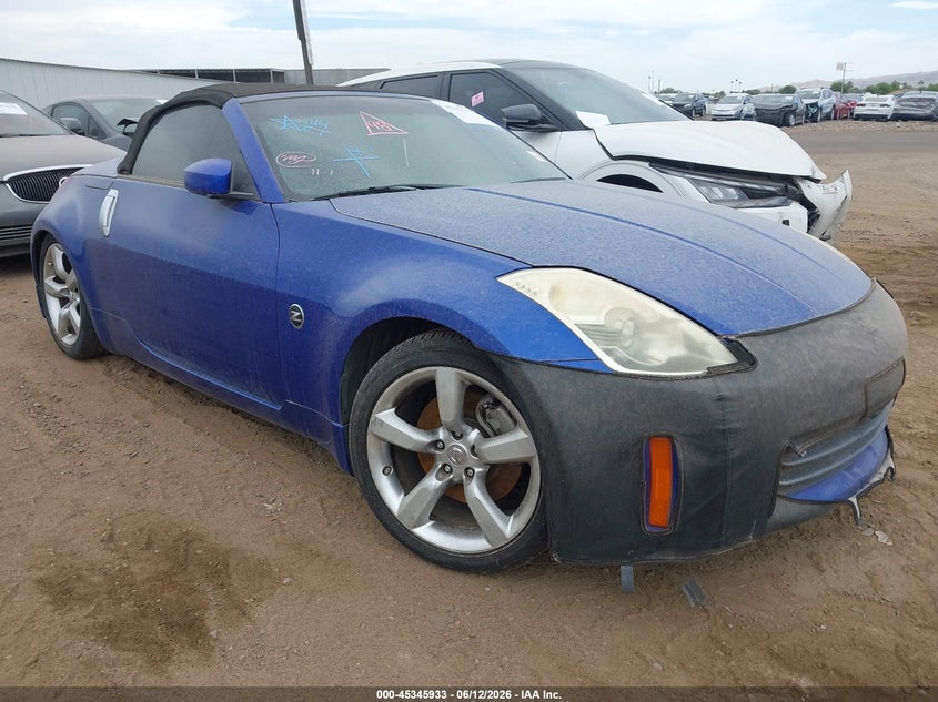 2006 Nissan 350z VIN JN1AZ36A46M450718 IAAI salvage auction — LEFT REAR, Salvage (Idaho), sold $25 on 2026-07-21 (photo 1)