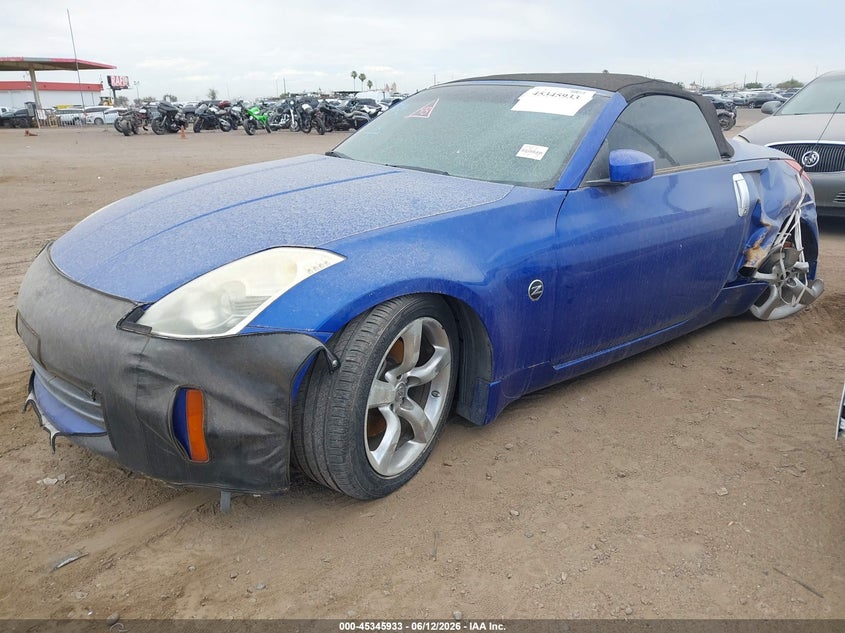 2006 Nissan 350z VIN JN1AZ36A46M450718 IAAI salvage auction — LEFT REAR, Salvage (Idaho), sold $25 on 2026-07-21 (photo 2)