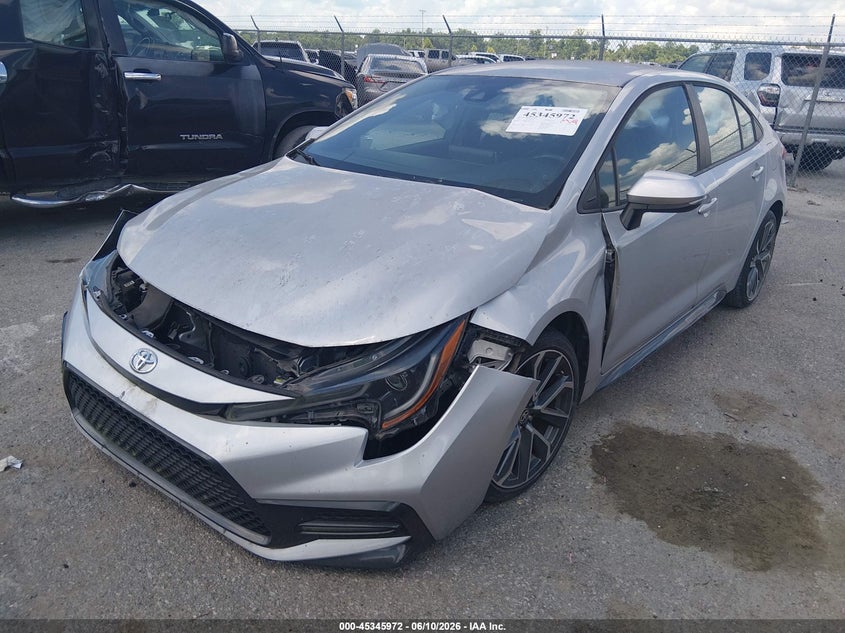 2021 Toyota Corolla VIN 5YFS4MCE3MP078134 IAAI salvage auction — FRONT & REAR, Salvage (Louisiana), sold $2,700 on 2026-07-08 (photo 2)