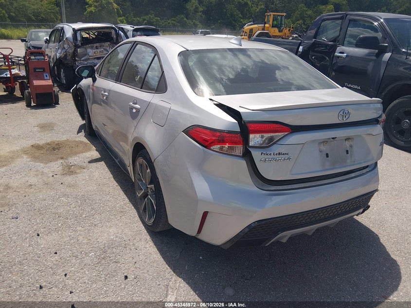 2021 Toyota Corolla VIN 5YFS4MCE3MP078134 IAAI salvage auction — FRONT & REAR, Salvage (Louisiana), sold $2,700 on 2026-07-08 (photo 3)
