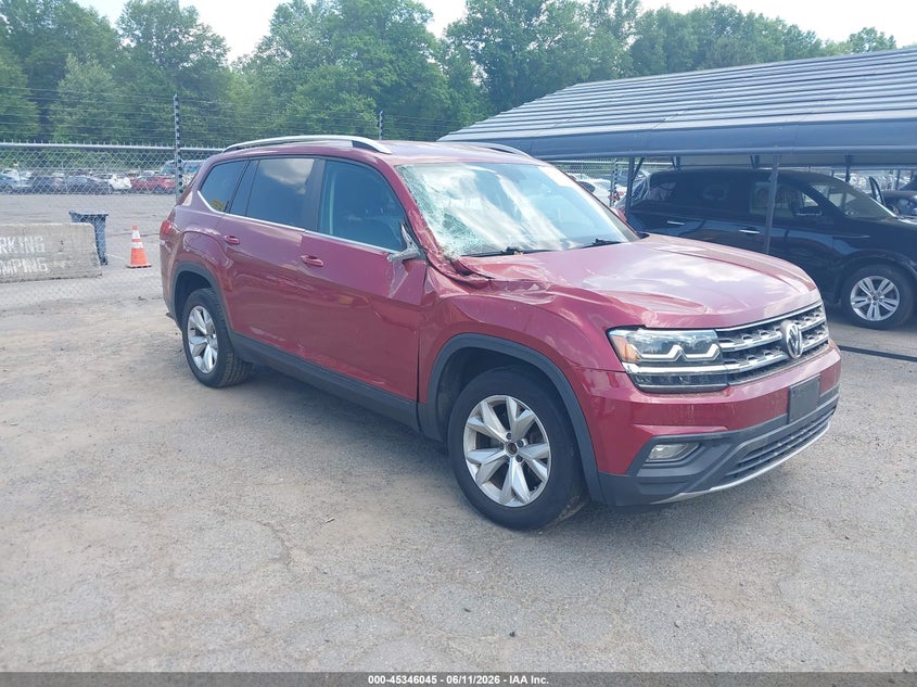 2018 Volkswagen Atlas VIN 1V2KR2CA8JC525997 IAAI salvage auction — FRONT END, Salvage Title, sold $2,250 on 2026-08-06 (photo 1)