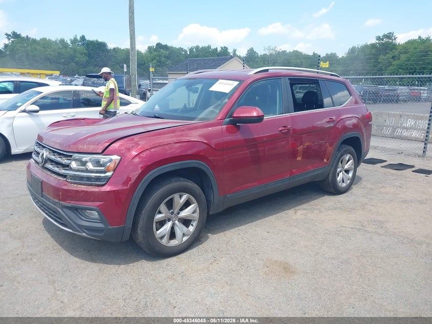 2018 Volkswagen Atlas VIN 1V2KR2CA8JC525997 IAAI salvage auction — FRONT END, Salvage Title, sold $2,250 on 2026-08-06 (photo 2)