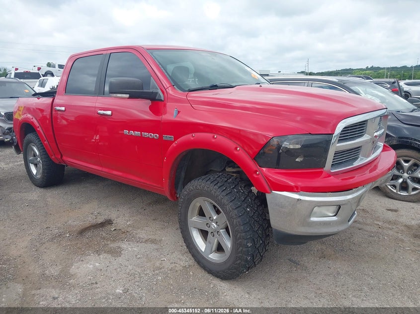 2012 Ram 1500 VIN 1C6RD7LT1CS167753 IAAI salvage auction — REAR END, Clear (Oklahoma), sold $875 on 2026-09-11 (photo 1)
