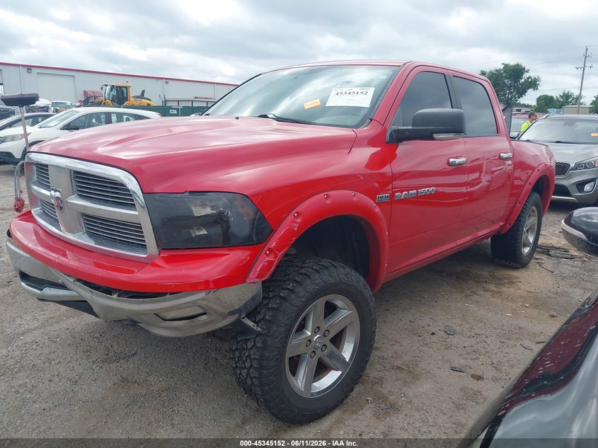 2012 Ram 1500 VIN 1C6RD7LT1CS167753 IAAI salvage auction — REAR END, Clear (Oklahoma), sold $875 on 2026-09-11 (photo 2)